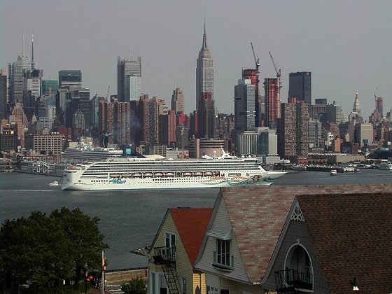 Cruise ship departing NYC, from Weehawken, NJ